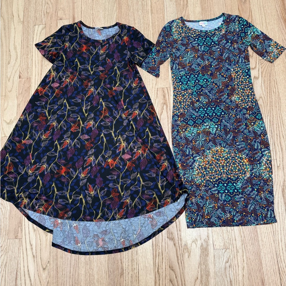 LuLaRoe Dress Bundle - Navy and Teal Floral